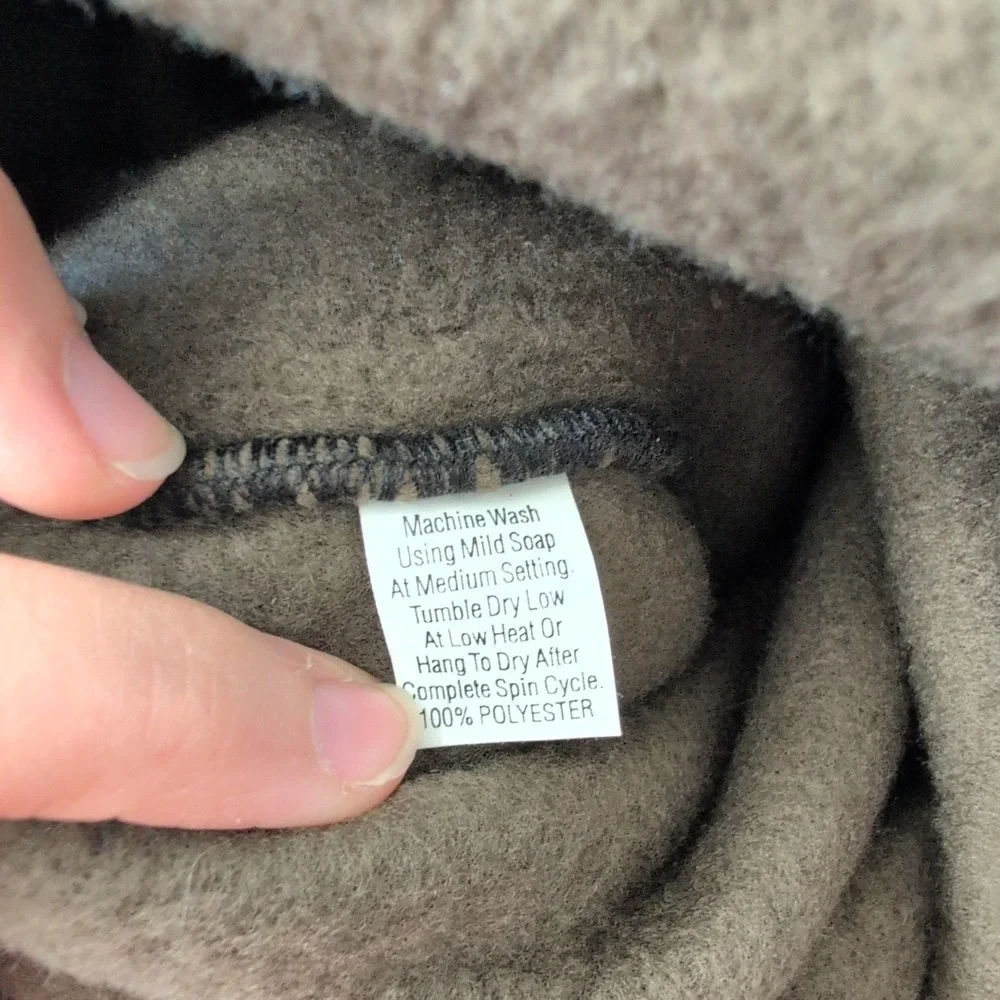 Head Sokz Fleece‎ Balaclava Hood Neck Warmer Olive Brown Made in USA VTG 90s Y2K